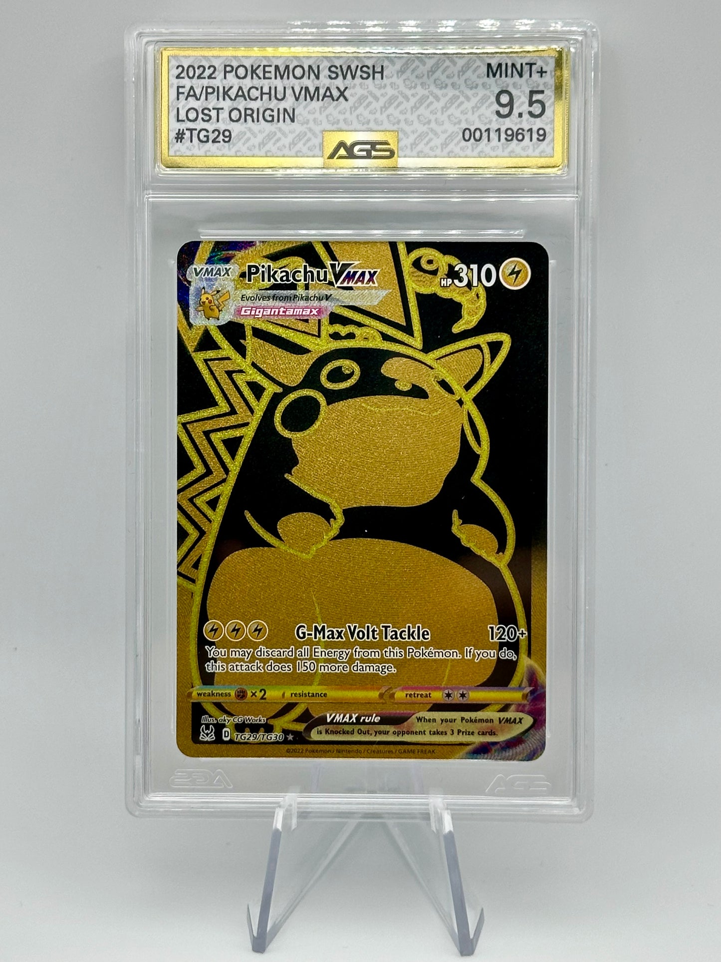 Graded Pokémon - Pikachu VMAX (Full Art) - Lost Origin #TG29