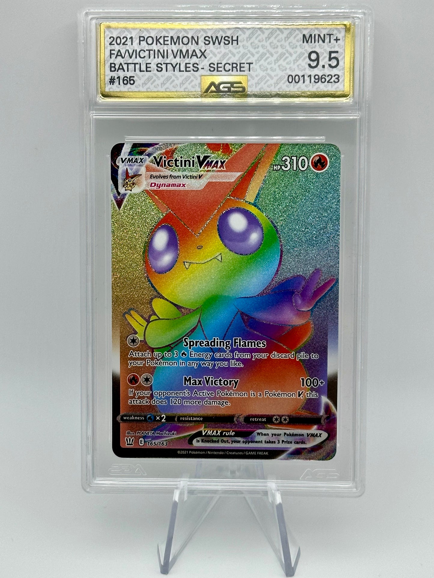 Graded Pokémon - Victini Vmax (Full Art) - Battle Styles 165 (Secret)