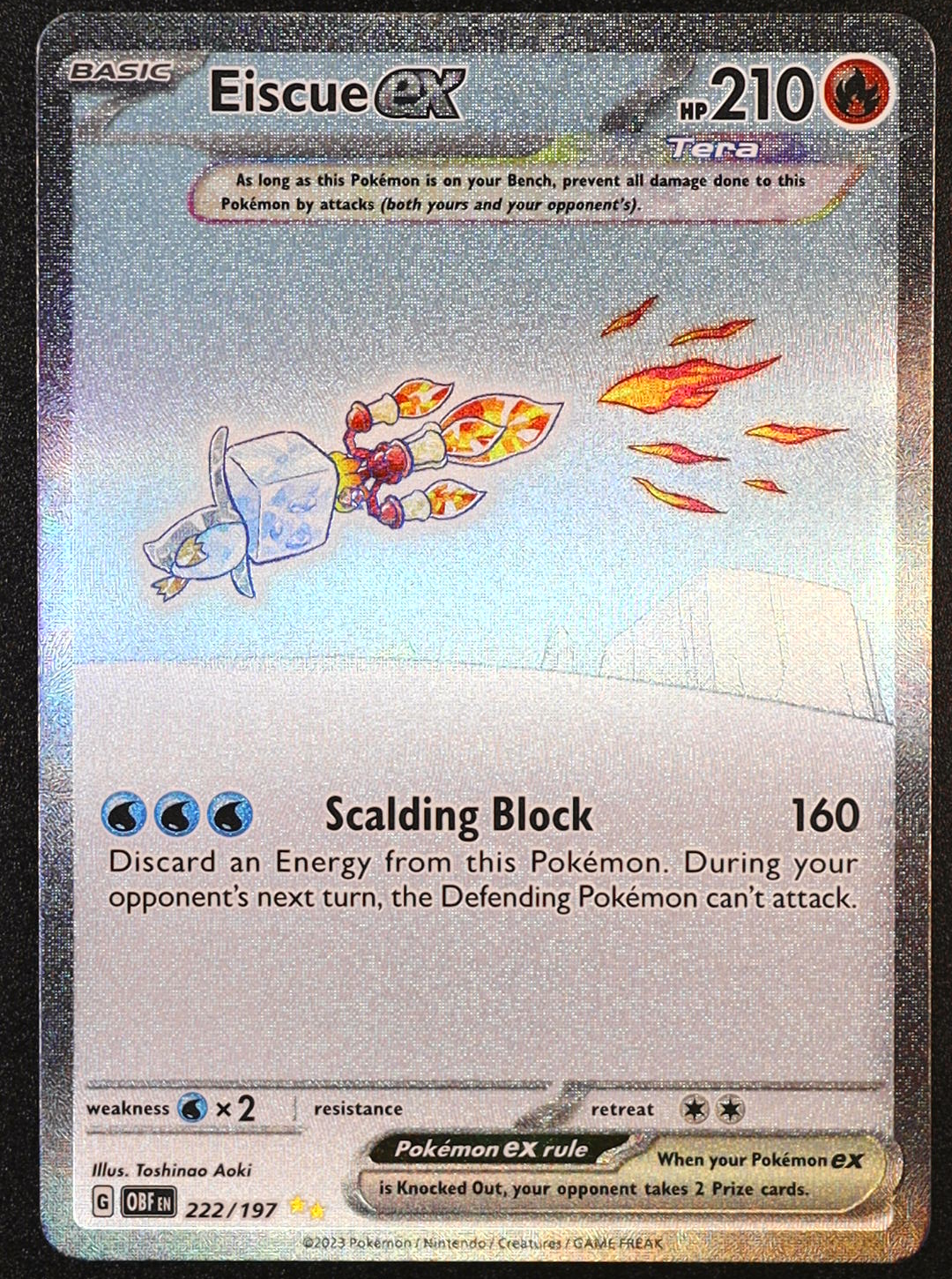 Eiscue ex - 222/197 - SV03: Obsidian Flames (OBF)