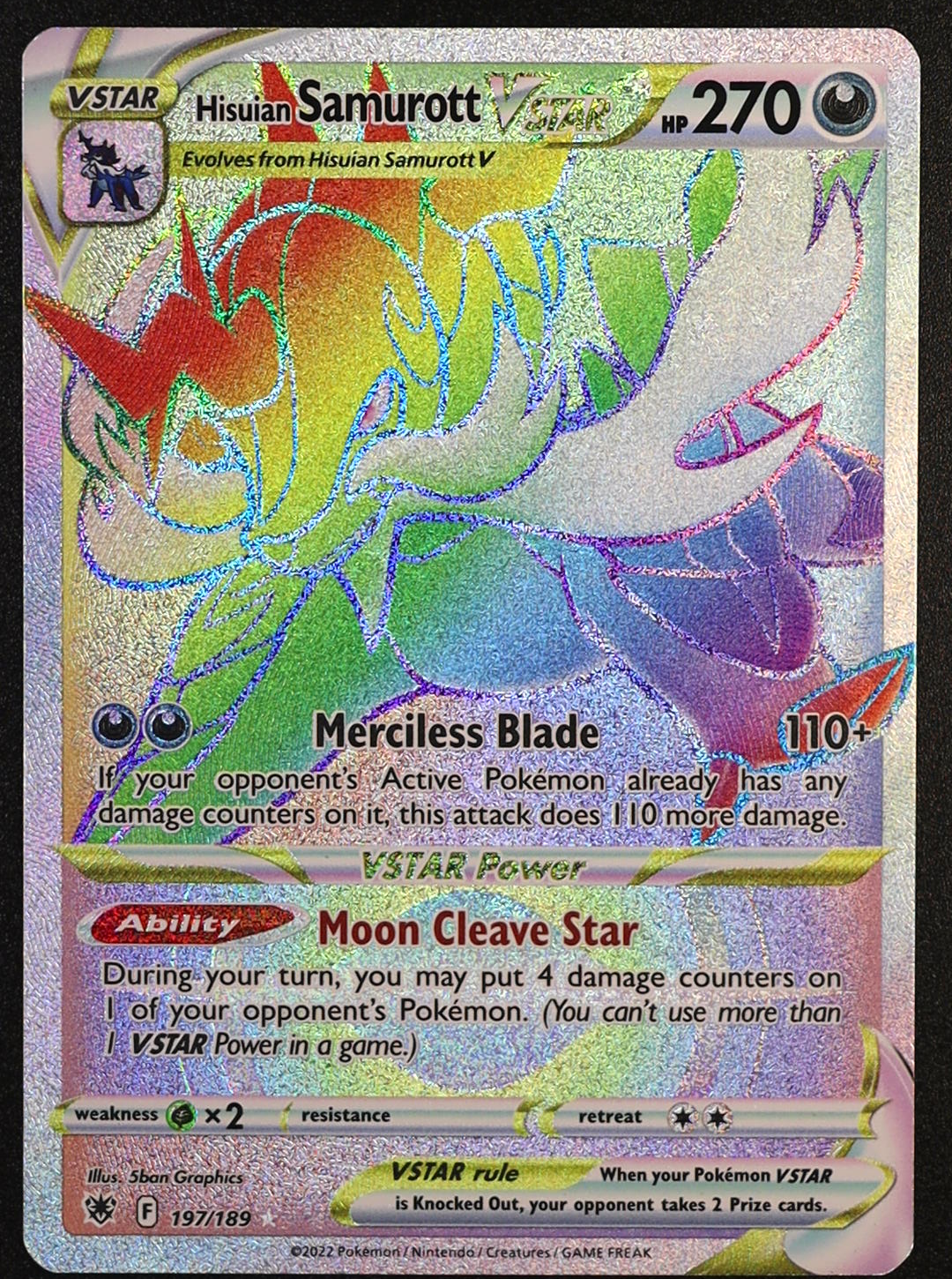 Hisuian Samurott VSTAR (Secret) - SWSH10: Astral Radiance (SWSH10)